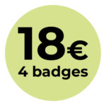 18 euros (4 badges)