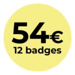 54 euros (12 badges)
