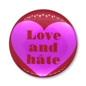 Love and hâte rose et rouge